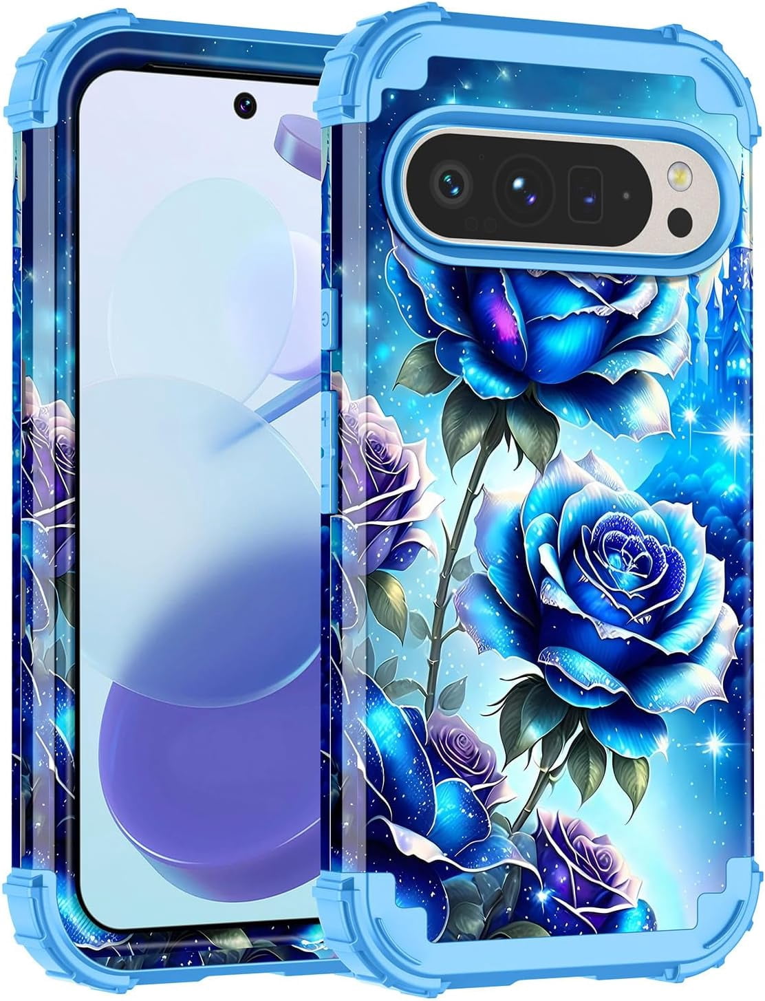 for Google Pixel 9 Pro XL Case,Glow in The Dark Three Layer Heavy Duty ...