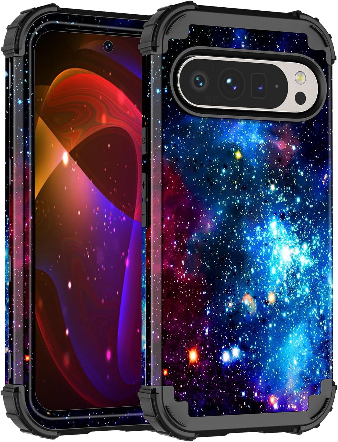 for Google Pixel 9 Pro XL Case,Glow in The Dark Three Layer Heavy Duty ...