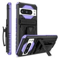 thumbnail image 1 of for Google Pixel 9 Pro XL Case - Heavy Duty Phone Holster with Belt Clip | with Kickstand | Shockproof, Dual Layer Protective | Drop Protection Hybrid Case for Google Pixel 9 Pro XL | Purple, 1 of 15