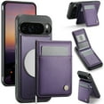 thumbnail image 1 of for Google Pixel 9 Pro XL Case with RFID Blocking Card Holder Google Pixel 9 Pro XL Case Magsafe Compatible Phone case Kickstand Wallet 2 in 1 Detachable Magnetic Leather Cover, Purple, 1 of 12