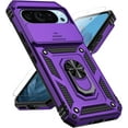 thumbnail image 1 of for Google Pixel 9 Pro XL Case with Slide Camera Cover HD Screen Protector [Military Grade 16ft. Drop Tested] Magnetic Ring Holder Kickstand Protective Phone Case for Google Pixel 9 Pro XL, Purple, 1 of 17