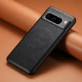thumbnail image 1 of for Google Pixel 9 Pro XL Magnetic Phone Case, PU Leather Phone Case, Compatible with MagSafe,Non-Slip Enhanced Grip Anti-Fingerprint Shockproof Ultra Slim Rugged Phone Cover Case,Black, 1 of 5