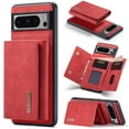 thumbnail image 1 of for Google Pixel 9 Pro XL PU Leather Wallet Case, Classic Detachable Magnetic Back Card Pockets Shockproof Protective Business Kickstand Phone Case Cover for Google Pixel 9 Pro XL, Red, 1 of 10