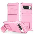 thumbnail image 1 of for Google Pixel 9 Pro XL Phone Case with Sliding Camera Cover, Kickstand Rugged Military Grade Shockproof TPU Silicone Anti-Scratch Hard PC Back Cover for Google Pixel 9 Pro XL, Pink, 1 of 10
