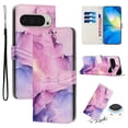 thumbnail image 1 of for Google Pixel 9 Pro XL Wallet Case with Card Holder,Women Men RFID Blocking PU Leather Flip Cover Wrist Strap Magnetic Closure Credit Card Slots Marble Patterned Book Style Phone Case,Purple, 1 of 10
