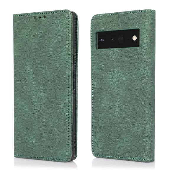 For Google Pixel 9 Pro XL Wallet Case, Premium PU Leather Magnetic Closure Slim Fit Cards Holder RFID Blocking Bumper Stand Folio Flip Cover Phone Case for Google Pixel 9 Pro XL, Green