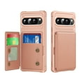 thumbnail image 1 of for Google Pixel 9 Pro XL Wallet Case with Stand-4 Card Holder Slot Hidden Bracket Double Magnetic Clasp PU Leather Slim Shockproof Hybrid TPU Frame Phone Cover for Google Pixel 9 Pro XL, Rosegold, 1 of 8