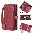 thumbnail image 1 of for Google Pixel 9 Pro XL Zipper Pocket Case with RFID Blocking Card Holder,Detachable Wallet Magnetic Multifunctional Phone Case Flip Kickstand PU Leather with Wrist Strap for Women/Men,Red, 1 of 9