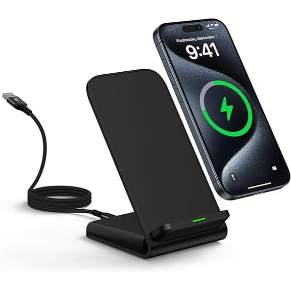 Google Pixel 9 Wireless Charger Stand Fast Charging for Pixel 10 Pro XL 10A 9A 9 Pro XL Fold 9 8A 7A 8 7 6 Pro,15W Phone Wireless Charger Station for Samsung Galaxy S25 S24 S23 S22 S21 S20 Ultra FE