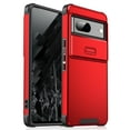 thumbnail image 1 of for Google Pixel 9A 2-in-1 Phone Case, with Sliding Camera Lens Cover Military Grade Non-Slip Anti-fall Shockproof Heavy Duty Non-slip Protective Phone Case Cover for Google Pixel 9A,Red, 1 of 9