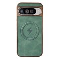 thumbnail image 1 of for Google Pixel 9A Case Compatible with MagSafe,Vintage Classic Leather Luxury Business Vintage PU Cover,Plating Edge Anti-Scratch Shockproof Case for Google Pixel 9A,Green, 1 of 10