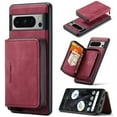 thumbnail image 1 of For Google Pixel 9A Case, Detachable 2 in 1 PU Leather Zipper Wallet Case for Women Men with RFID Blocking Removable Card Holder Slot Magnetic Closure Shockproof Protective Phone Cover,Red, 1 of 7
