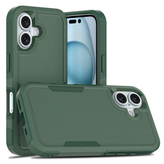 For Google Pixel 9A Case,Heavy Duty Drop Protection Full Body Rugged Shockproof/Drop Proof/Dust Proof Military PC + TPU Protective Tough Durable Cell Phone Cover for Men Women,Darkgreen