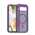 thumbnail image 1 of for Google Pixel 9A Case: Magnetic Translucent Matte Shockproof Slim Compatible with MagSafe - Military Grade Drop Proof Hard Back Anti-Fingerprint Protective Cell Phone Cover,Darkpurple, 1 of 6