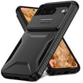 thumbnail image 1 of for Google Pixel 9A Case with Sliding Camera Lens Protective Cover, Heavy Duty Shockproof Rugged Military Grade Drop Protection Phone Case for Google Pixel 9A, Black, 1 of 7