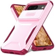 thumbnail image 1 of for Google Pixel 9A Case with Sliding Camera Lens Protective Cover, Heavy Duty Shockproof Rugged Military Grade Drop Protection Phone Case for Google Pixel 9A, Pink, 1 of 7