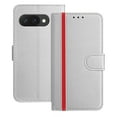 thumbnail image 1 of for Google Pixel 9A Case Wallet with Card Holder, Business PU Leather Kickstand Magnetic Closure Shockproof Folio Book Style Protective Purse Cover Case for Google Pixel 9A, Silver, 1 of 9