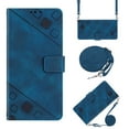 thumbnail image 1 of for Google Pixel 9A Crossbody Wallet Case with Card Holder, Flip Folio Book Style Leather Shockproof Protective Phone Cover with Shoulder Strap/Lanyard for Google Pixel 9A, Blue, 1 of 9