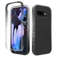 thumbnail image 1 of For Google Pixel 9A Gradient Transparent Case,2-in-1 Design,Shockproof Anti-fall Rugged Crystal Transparent Ultra Slim Bumper Protective Thin Fit Phone Case for Google Pixel 9A,Black, 1 of 6
