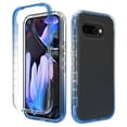 thumbnail image 1 of For Google Pixel 9A Gradient Transparent Case,2-in-1 Design,Shockproof Anti-fall Rugged Crystal Transparent Ultra Slim Bumper Protective Thin Fit Phone Case for Google Pixel 9A,Blue, 1 of 6