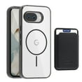 thumbnail image 1 of For Google Pixel 9A Magnetic Clear Phone Case,Magnetic Detachable Card Slots Holder Wallet,Compatible with Mag-safe,Crystal Transparent Shockproof Protective Rugged Phone Case,Black, 1 of 8