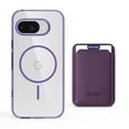 thumbnail image 1 of For Google Pixel 9A Magnetic Clear Wallet Phone Case,Magnetic Detachable Card Holder,Compatible with Mag-Safe,Military-Grade Protection,Shockproof Transparent Thin Fit Phone Case,Purple, 1 of 7