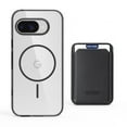thumbnail image 1 of For Google Pixel 9A Magnetic Clear Wallet Phone Case,Magnetic Detachable Card Holder,Compatible with Mag-Safe,Military-Grade Protection,Shockproof Transparent Thin Fit Phone Case,Black, 1 of 7