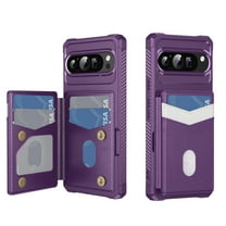 for Google Pixel 9A Wallet Case with RFID Blocking Card Holder,Premium PU Leather Back Flip Kickstand Drop Protective Shockproof Rugged Case Women Men For Google Pixel 9A,Purple