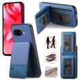 thumbnail image 1 of For Google Pixel 9A Wallet Phone Case,PC + PU Leather + TPU Hybrid Design,With Card Slots,Diagonal Fabric Pattern,Back Flip Kickstand,Shockproof Rugged Dropproof Phone Case,Blue, 1 of 9