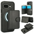 thumbnail image 1 of for Google Pixel 9a Case, Compatible with MagSafe, Detachable Magnetic Wallet Case with PU Leather Kickstand Card Slots Shockproof Protection 2 In 1 Case for Google Pixel 9a, Black, 1 of 6