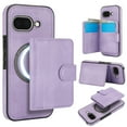 thumbnail image 1 of for Google Pixel 9a Case, Compatible with MagSafe, Detachable Magnetic Wallet Case with PU Leather Kickstand Card Slots Shockproof Protection 2 In 1 Case for Google Pixel 9a, Purple, 1 of 6