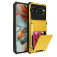 thumbnail image 1 of for Google Pixel 9a Case Military Grade Shockproof Phone Case with Card Holder Heavy Duty Protective Hard PC Shell Soft TPU Bumper Cover for Google Pixel 9a Phone Case, Yellow, 1 of 10