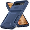 thumbnail image 1 of for Google Pixel 9a, Luxury Sliding Camera Cover Soft TPU + Hard PC Shockproof Drop Protective Hybrid Stylish Ultra Slim Frosted Anti-slip Grip Case for Google Pixel 9a, Blue, 1 of 7