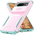 thumbnail image 1 of for Google Pixel 9a, Luxury Sliding Camera Cover Soft TPU + Hard PC Shockproof Drop Protective Hybrid Stylish Ultra Slim Frosted Anti-slip Grip Case for Google Pixel 9a, Rosegold, 1 of 7