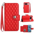 thumbnail image 1 of for Google Pixel 9a Wallet Case, Elegant Card Holder Cash Slot PU Leather Kickstand Wrist Strap Shockproof Protective Flip Women Girls Case Cover for Google Pixel 9a, Red, 1 of 7