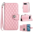 thumbnail image 1 of for Google Pixel 9a Wallet Case, Elegant Card Holder Cash Slot PU Leather Kickstand Wrist Strap Shockproof Protective Flip Women Girls Case Cover for Google Pixel 9a, Pink, 1 of 7