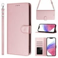 thumbnail image 1 of for Google Pixel 9a Wallet Case, [RFID Blocking 3 Card Slots] Phone Stand, Wrist Strap, Shoulder Strap Magnetic Closure, Soft PU Leather Shockproof Flip Cases Cover, Pink, 1 of 15
