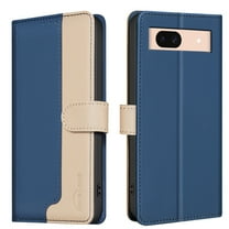 for Google Pixel 9a Wallet Flip Case, Luxury Premium PU Leather Card Slots Strong Magnetic Closure Kickstand RFID Blocking Phone Case Cover for Google Pixel 9a - Blue