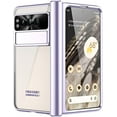 thumbnail image 1 of for Google Pixel Fold 5G Case,Slim Thin Lightweight Hidden Bracket Stand Electroplated Frame Shockproof Protective Phone Case with Hinge Protection for Google Pixel Fold 5G 2023 (Purple), 1 of 14