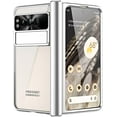 thumbnail image 1 of for Google Pixel Fold 5G Case,Slim Thin Lightweight Hidden Bracket Stand Electroplated Frame Shockproof Protective Phone Case with Hinge Protection for Google Pixel Fold 5G 2023 (Silver), 1 of 14