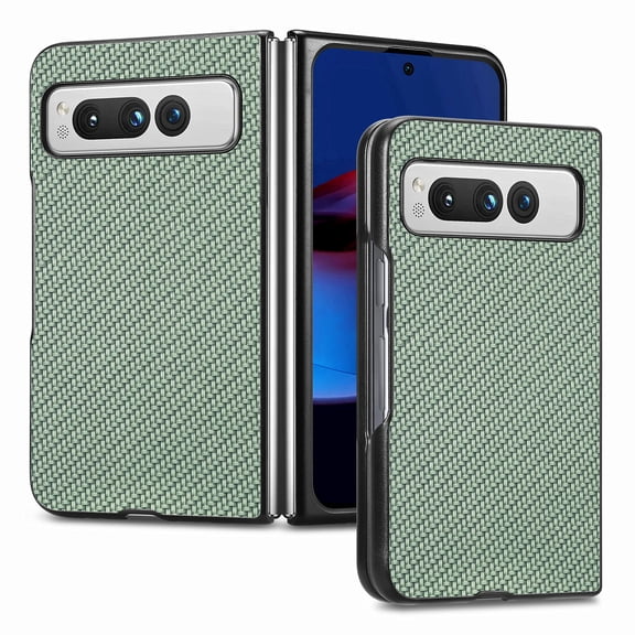for Google Pixel Fold Case,Cute Woven Pattern Case for Women Men,Bumper,Soft Shockproof Camera Protection Phone Case TPU Anti-Bump Silicone Wireless Charging Case for Google Pixel Fold,Green