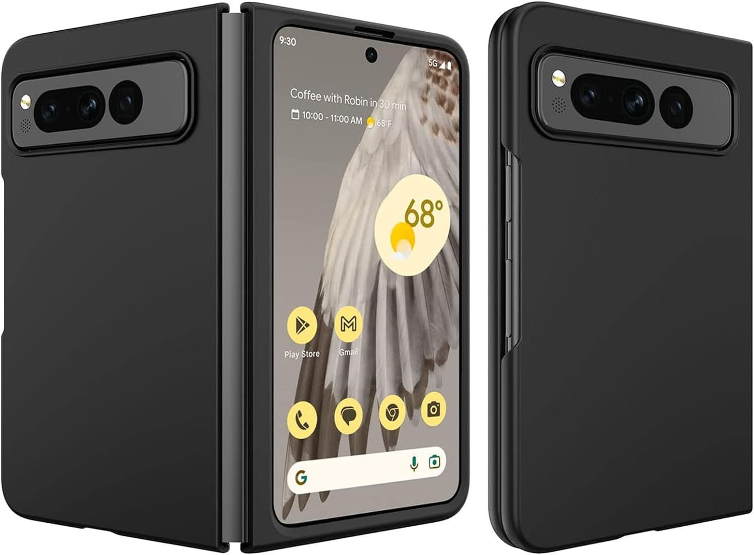 Foluu Cover Sottile Per Google Pixel Fold 2023 (Modello Rosso). Custodia Morbida Ma Rigida Con Presa Antiscivolo E Protezione Antiurto. Compatibile Con Ricarica Wireless. - 3