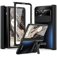 thumbnail image 1 of for Google Pixel Fold Case with Hinge Protection, Pixel Fold Case Built in Screen Protector Kickstand Slim Plating Hard PC Back Cover Scratch-Resistant Phone Case for Pixel Fold 2023 - Black, 1 of 14