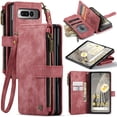 thumbnail image 1 of for Google Pixel Fold Case Wallet for Women and Men, Google Pixel Fold Case, PU Leather Magnetic Flip Strap Wristlet Zipper Card Holder Wallet Business Phone Cover for Google Pixel Fold, Red, 1 of 7