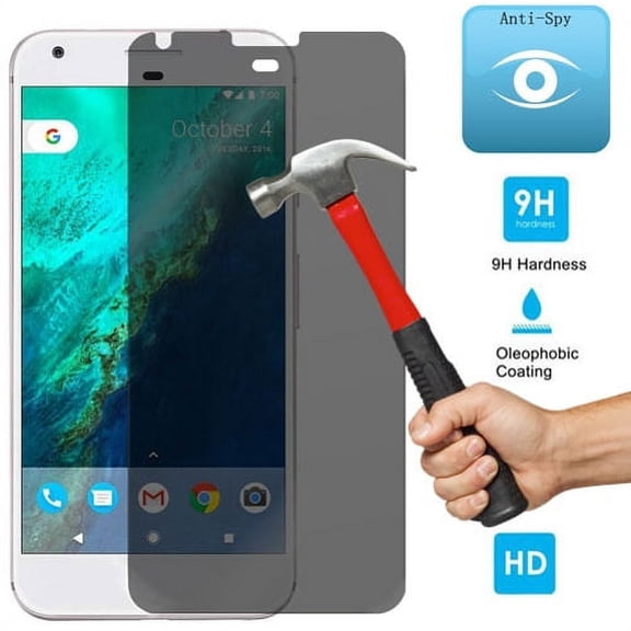 Google Pixel - Tempered Glass Privacy Screen Protector, Anti-Peep Anti-Spy 3D Edge Case Friendly for Google Pixel