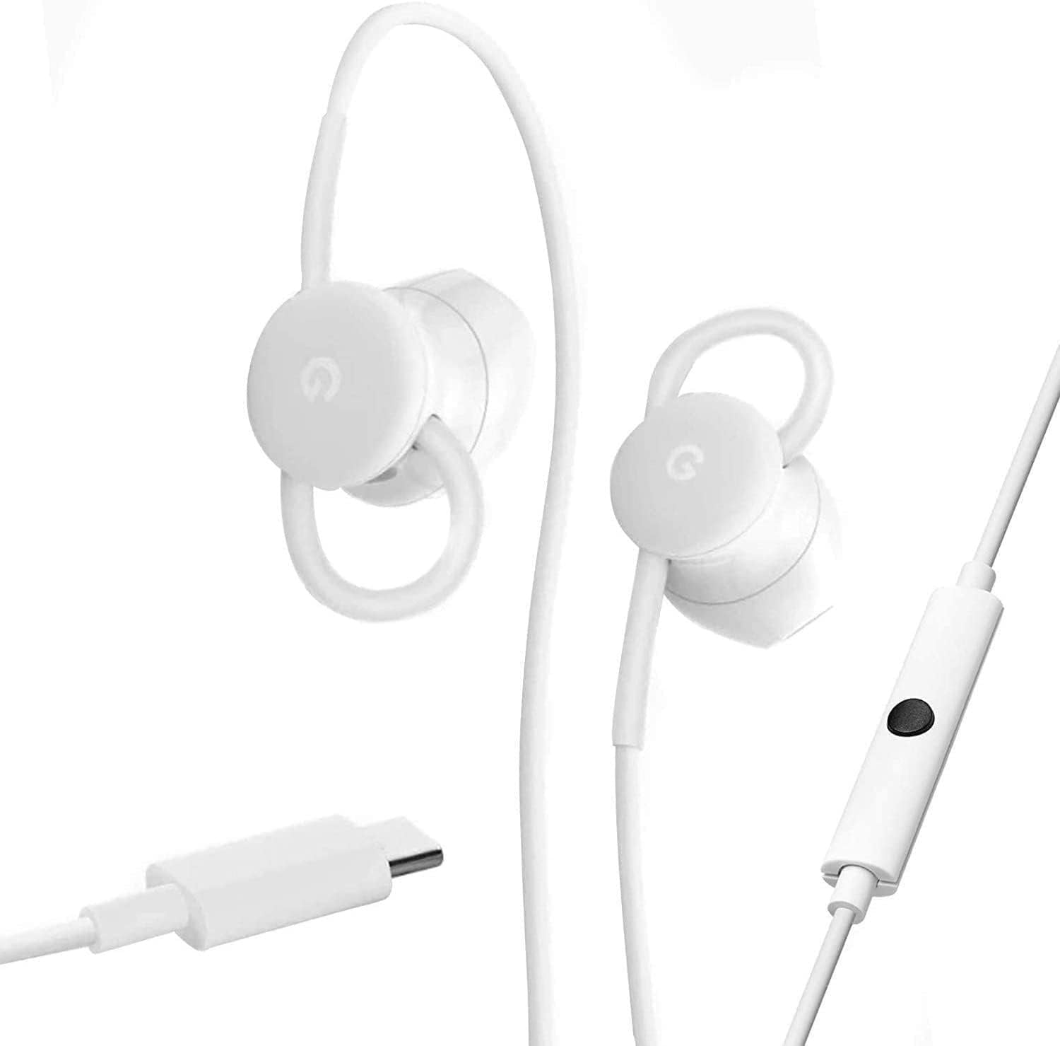 Google Pixel In Ear Wired Headset with Microphone White