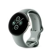 Google Pixel Watch 2 with the Best of Fitbit and Google - Heart Rate Tracking, Stress Management, Safety Features - Android Smartwatch - Champagne Gold Aluminum Case - Hazel Active Band - Wi-Fi