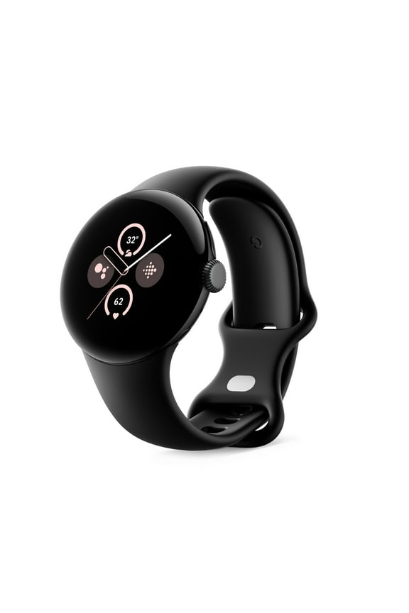 Pixel Watch 2 (Wi-Fi) 1.2" Screen, Heart Rate Tracking, Stress Management, Safety Features - Android Smartwatch - Matte Black Aluminum Case - Obsidian Active Band
