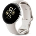 thumbnail image 1 of Google Pixel Watch 2 with the Best of Fitbit and Google - Heart Rate Tracking, Stress Management, Safety Features - Android Smartwatch - Polished Silver Aluminum Case - Porcelain Active Band - Wi-Fi, 1 of 9