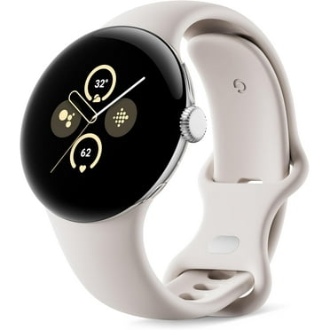 Google Pixel Watch 2 with the Best of Fitbit and Google - Heart Rate Tracking, Stress Management, Safety Features - Android Smartwatch - Polished Silver Aluminum Case - Porcelain Active Band - Wi-Fi